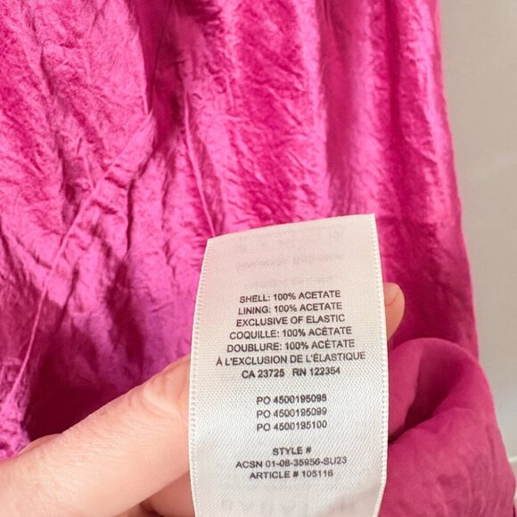 Aritzia Babaton Model Satin Midi Dress in Magenta Crush Size Medium - Picture 5 of 6